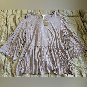 Matilda Jane Light Purple Polka Dot Blouse